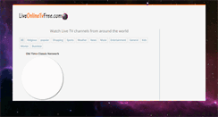 Desktop Screenshot of liveonlinetvfree.com